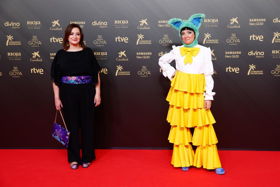 Film director Paloma Mora and Carla Pereira at photocall for the 36th annual Goya Film Awards in Valencia on Saturday 12 February, 2022.