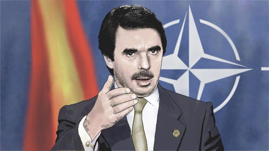 Ilustración: José María Aznar OTAN