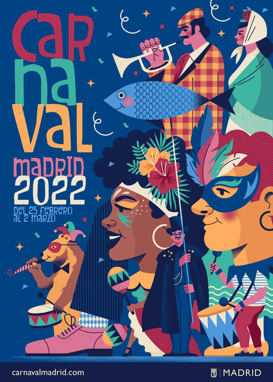 Cartel del Carnaval 2022 en Madrid