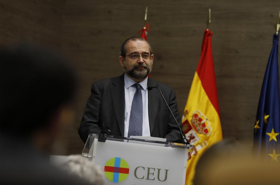 El presidente de la Fundación Universitaria San Pablo CEU, Bullón de Mendoza, en el discurso inaugural