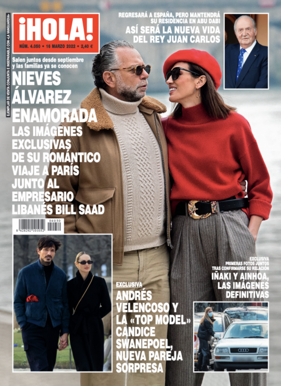 Portada de la revista ¡Hola! con Nieves Álvarez y el empresario Bill Saad