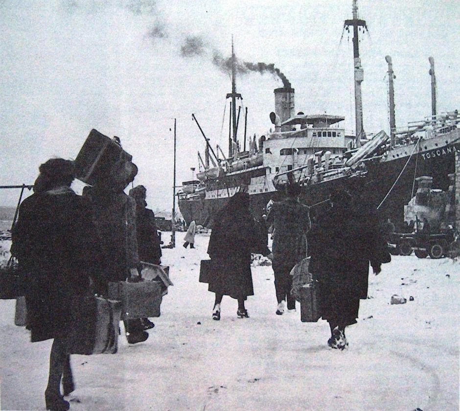 Los italianos de Istria abandonan Pola en 1947 durante el éxodo de Istria-Dálmata