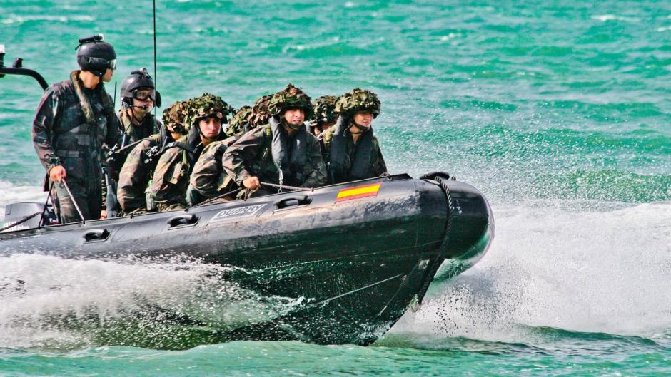 El desembarco es una de las maniobras más complejas de la Infantería de Marina