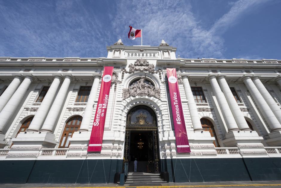 Edificio del Congreso peruano, en Lima