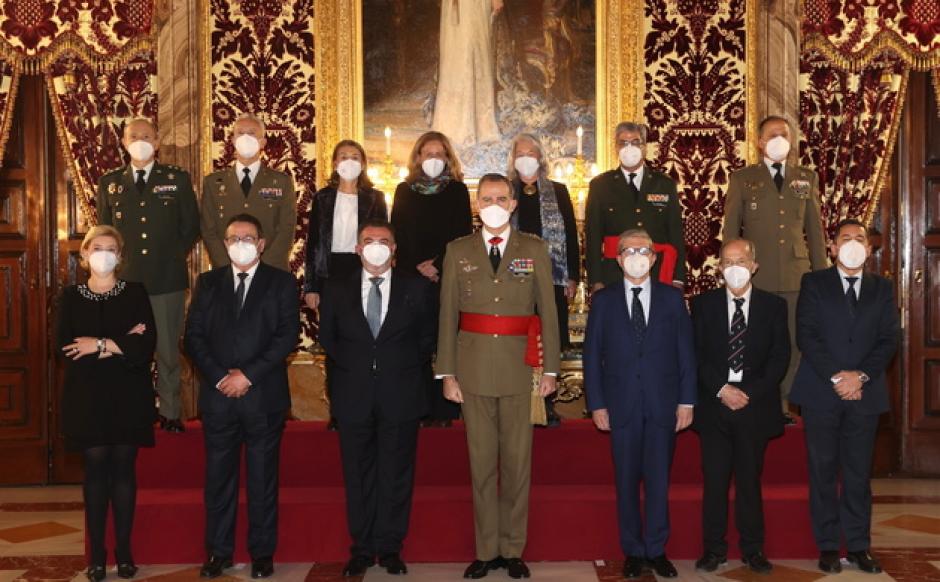 Felipe VI ha recibido a una comisión del Observatorio de la Vida Militar este martes