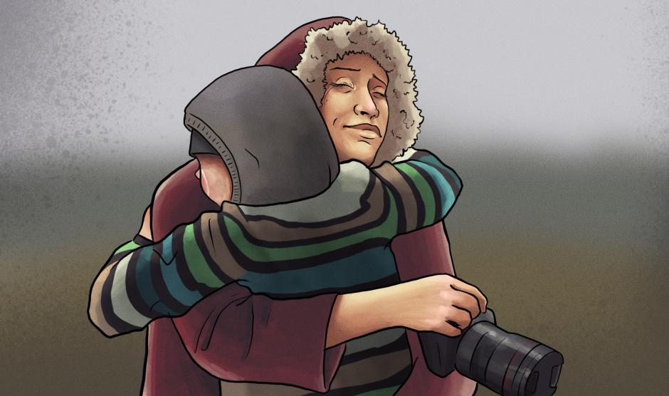 Ilustración: reportero de guerra