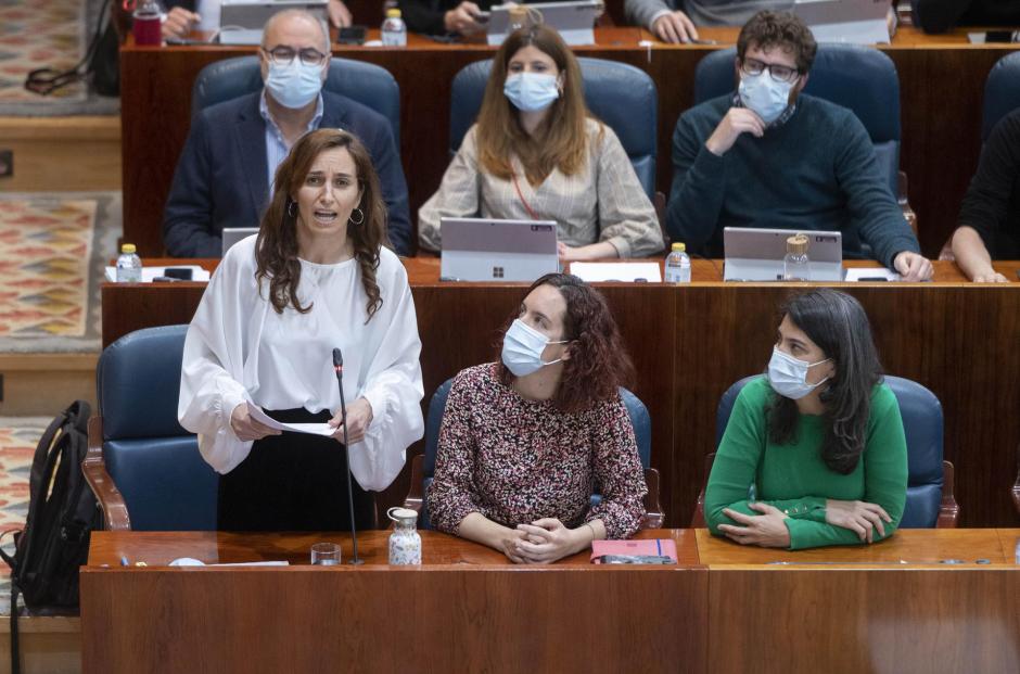 Mónica García, portavoz de Más Madrid en la Asamblea