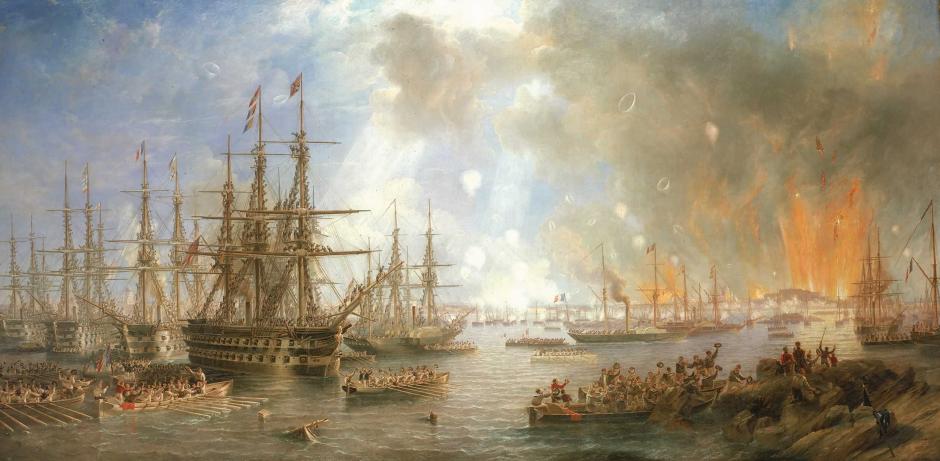Bombardeo de Sveaborg, en el mar Báltico, por la flota franco-británica en agosto de 1855