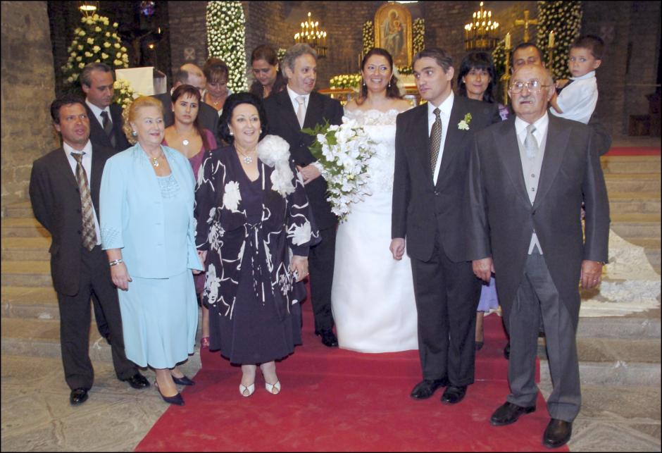 Boda de la hija de Monserrat Caballé y Bernabé Martí, en 2006