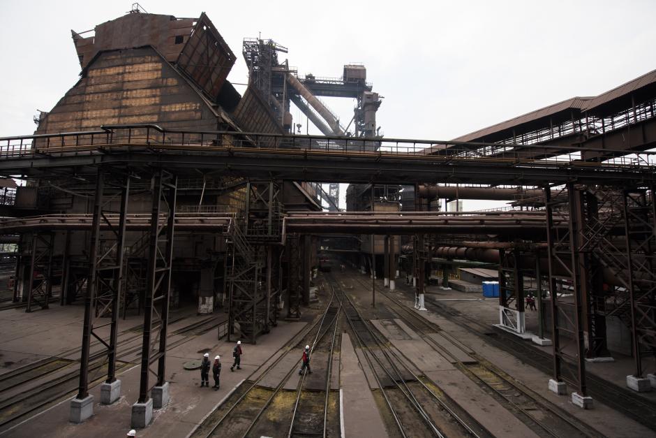 La planta metalúrgica de Azovstal, en Ucrania, en una fotografía de 2017