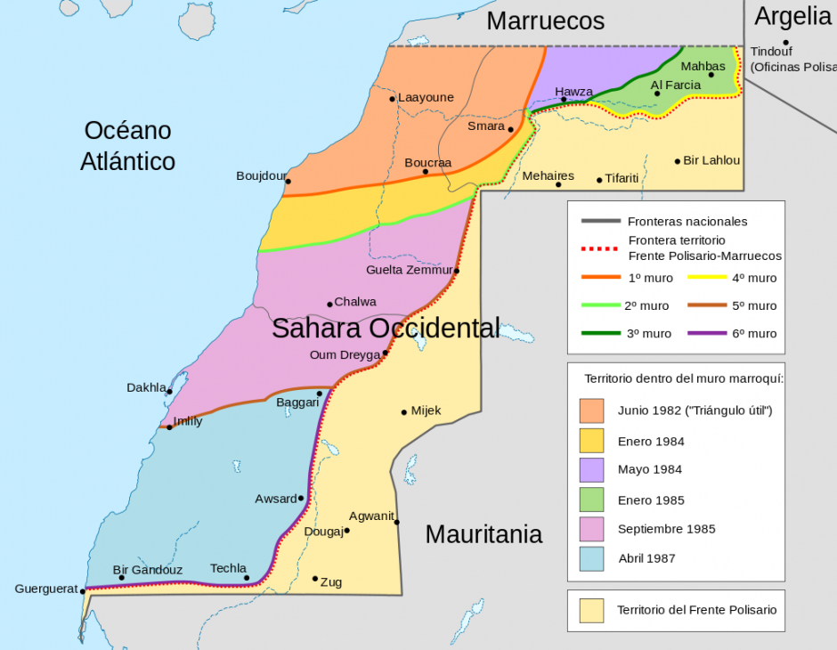 El Muro de la Vergüenza que divide al Sáhara Occidental mide más de 2.700 kilómetros
