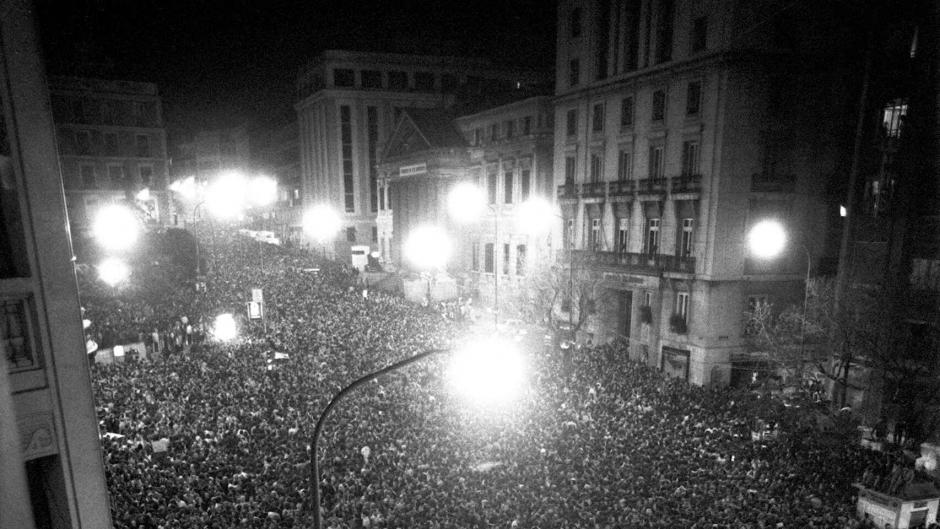 Tras el intento de golpe de Estado del 23 de febrero de 1981, hubo una manifestación de 1.200.000 personas en Madrid