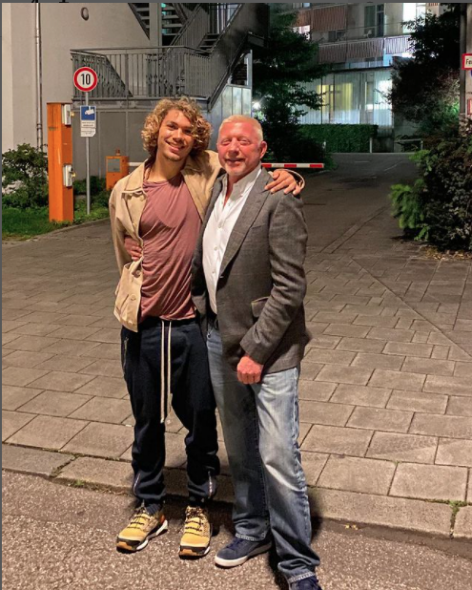 Boris Becker con su hijo Elias Balthasar