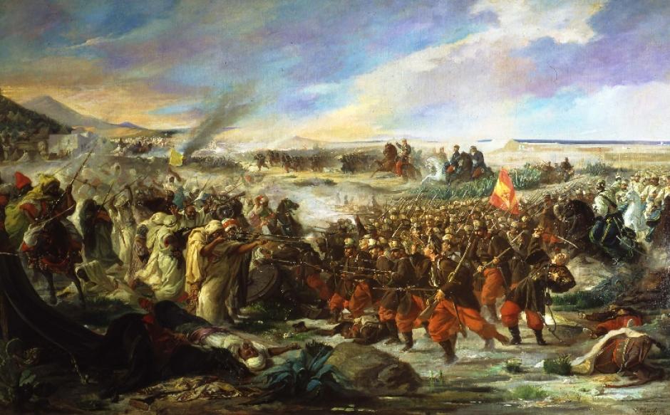La Batalla de Tetuán . Óleo sobre lienzo. BIC, 1870