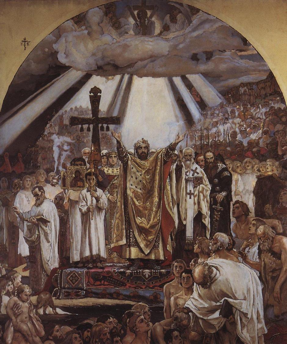'Cristianización de la Rus', fresco de Víktor Vasnetsov en la Catedral de San Vladímir de Kiev