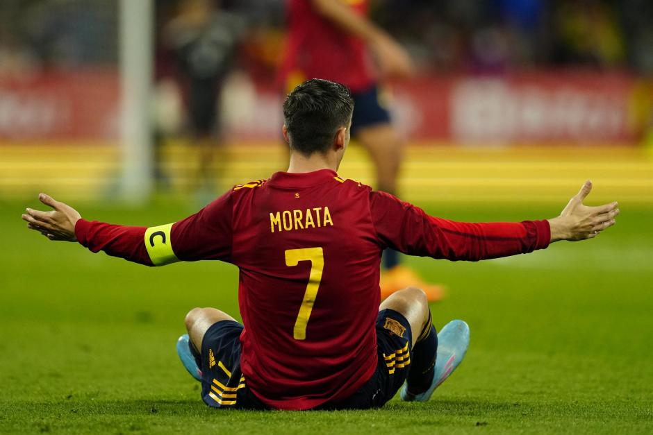 ,Morata se lamenta de una ocasión fallada