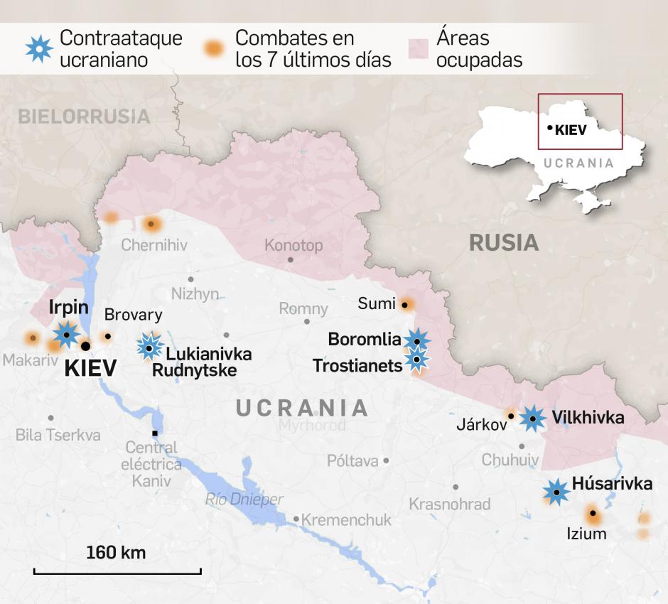 Ofensivas y contraofensivas en Ucrania a 30 de marzo