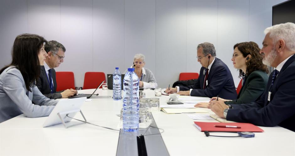 Reunión de la presidenta de la Comunidad, Isabel Díaz Ayuso, con la comisaria europea de Innovación, Investigación, Cultura, Educación y Juventud, Mariya Gabriel