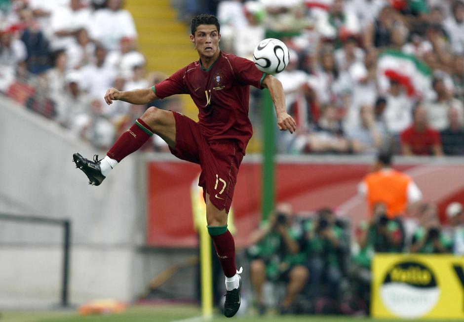 Cristiano Ronaldo en su primer Mundial en 2006