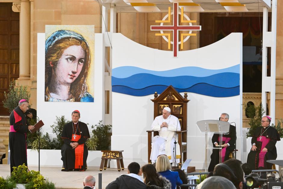 El Papa Francisco ha presidido un encuentro de oración interreligioso en el santuario mariano de Ta Pinu