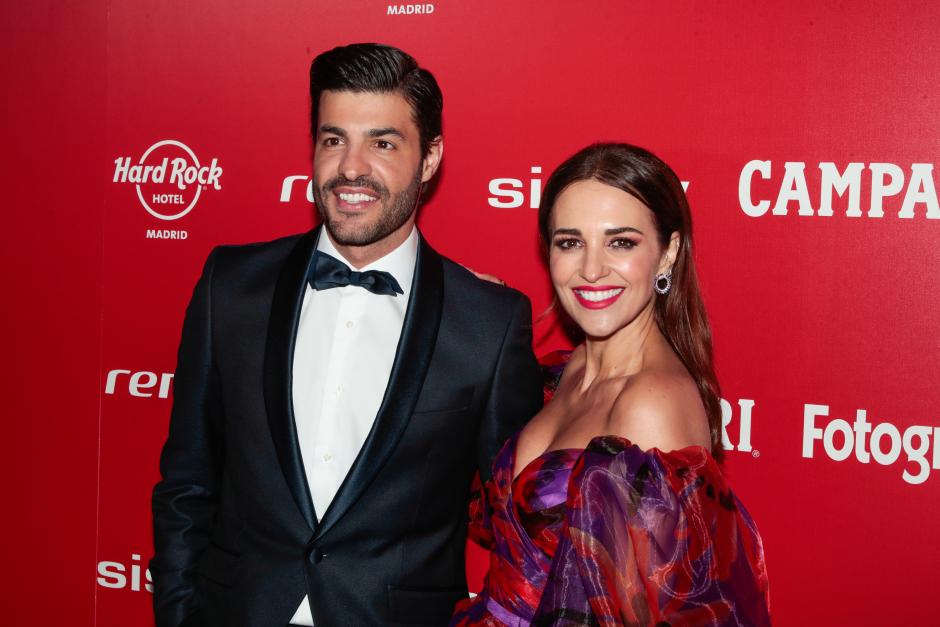 Actress Paula Echevarria and former soccerplayer Miguel Torres at photocalll for Fotogramas de Plata awards in Madrid on Monday, 4 April 2022.