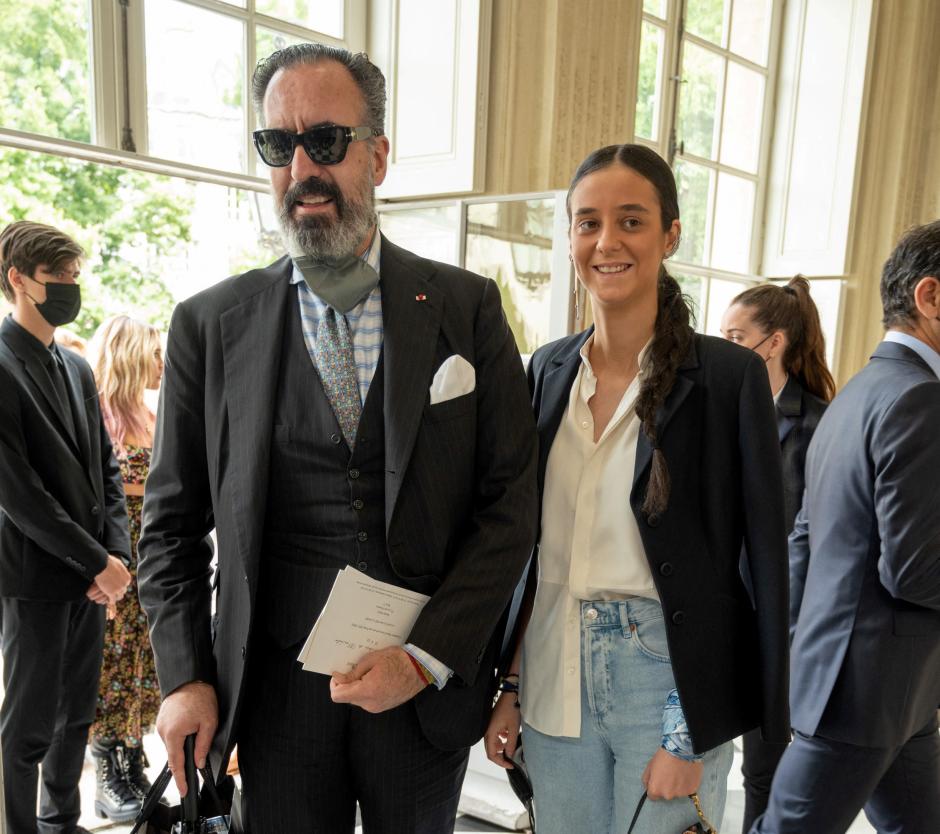 Jaime de Marichalar and daughter Victoria Federica Marichalar y Borbon attending ChristianDior event during Paris Fashion Week , France, on July 5, 2021.