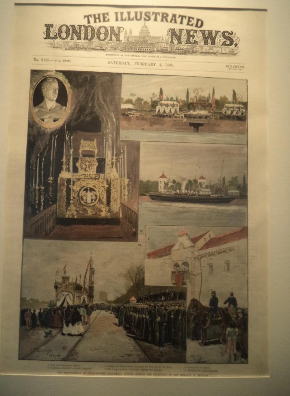 Traslado de los restos de Colón a Sevilla en 1899 en un periódico de noticias ilustradas londinense