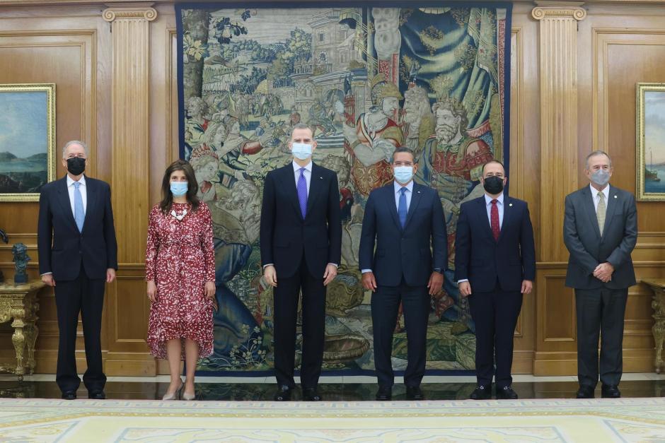 Felipe VI, en la recepción a Pierluisi y a las autoridades puertorriqueñas y españolas