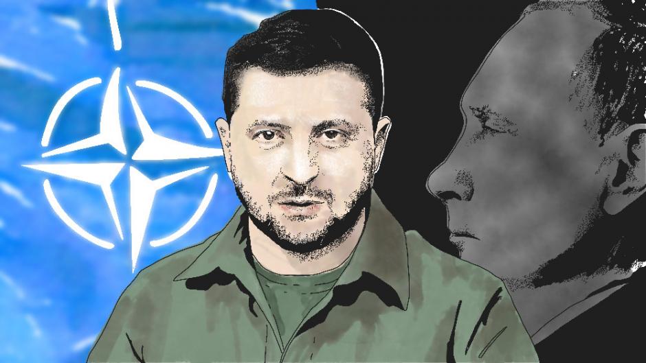 Ilustración: Zelenski Putin OTAN Guerra Ucrania Rusia