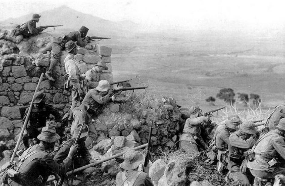Soldados españoles durante la Guerra del Rif