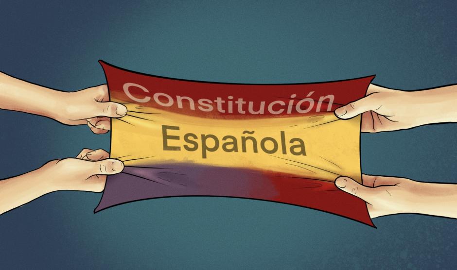 Ilustración: Constitución española, república, monarquía, España dividida