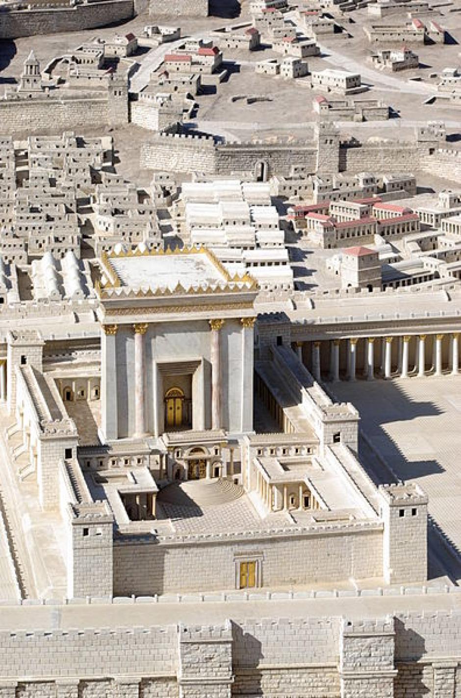 Maqueta del Segundo Templo, cuyas obras fueron llevadas a cabo por Herodes el Grande