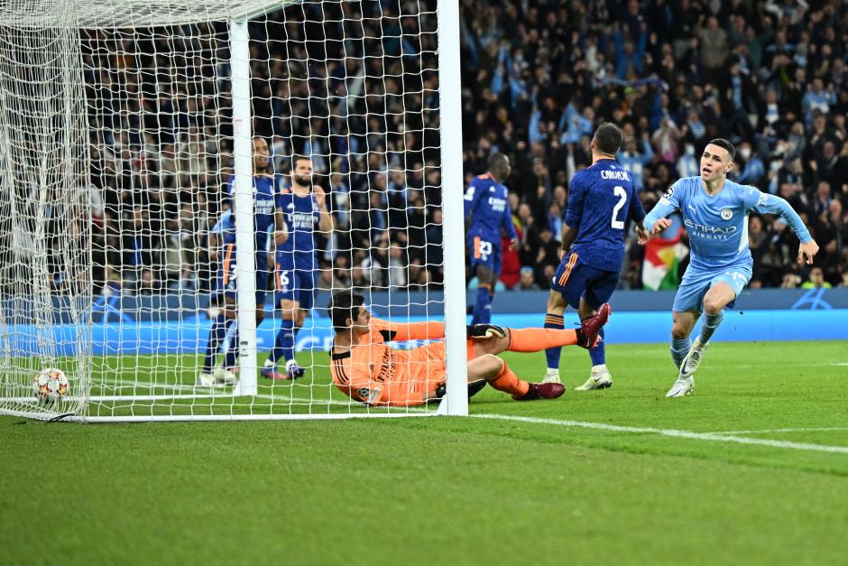 Foden celebra el tercer gol del Manchester City