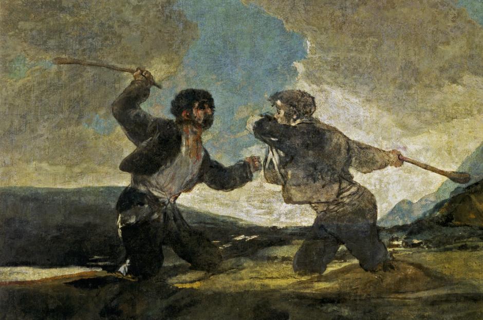 'Duelo a garrotazos'. Francisco de Goya.