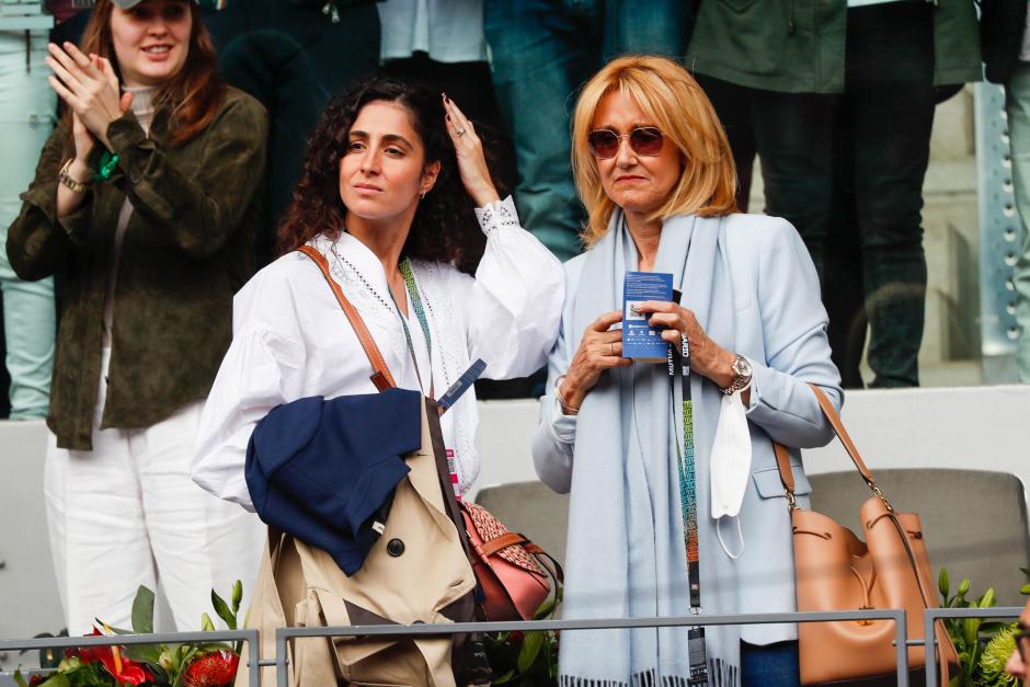 Xisca Perello and Ana Maria Parera during the match at the Madrid TennisOpen, May 4, 2022.
