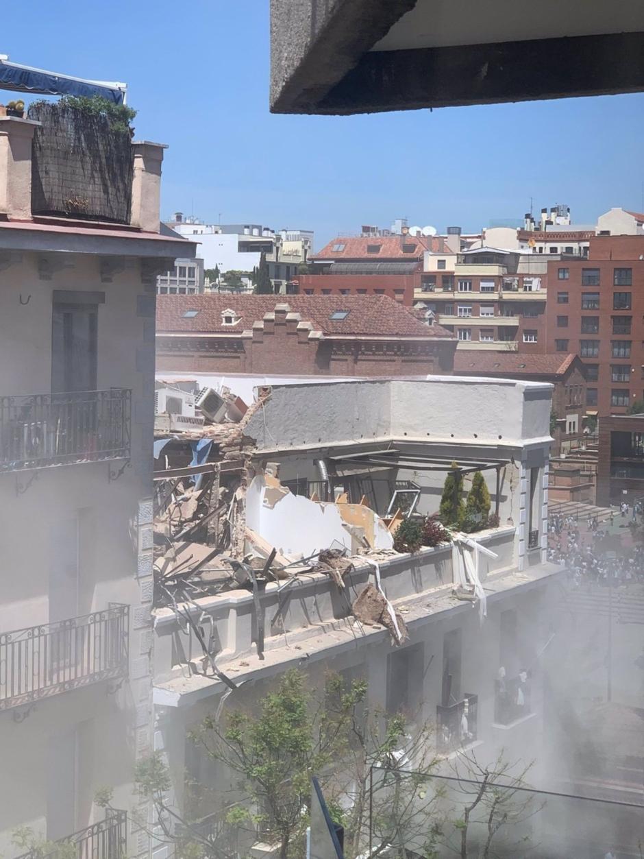 Edificio afectado por la explosión.