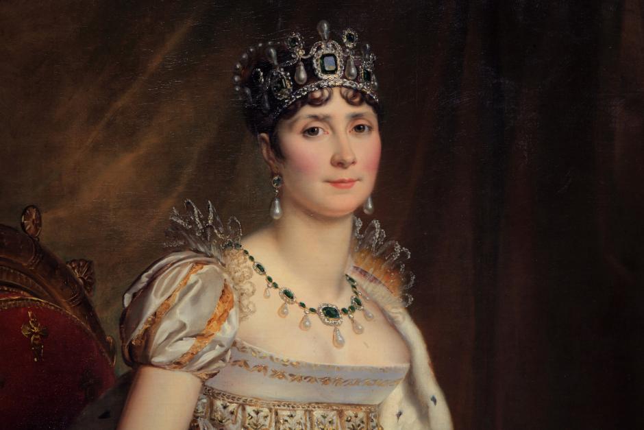 Retrato de la emperatriz Josefina, 1763-1814, Josefina de Beauharnais, primera esposa de Napoleón I, en su vestido de coronación, pintado en 1807 por Francois Gerard