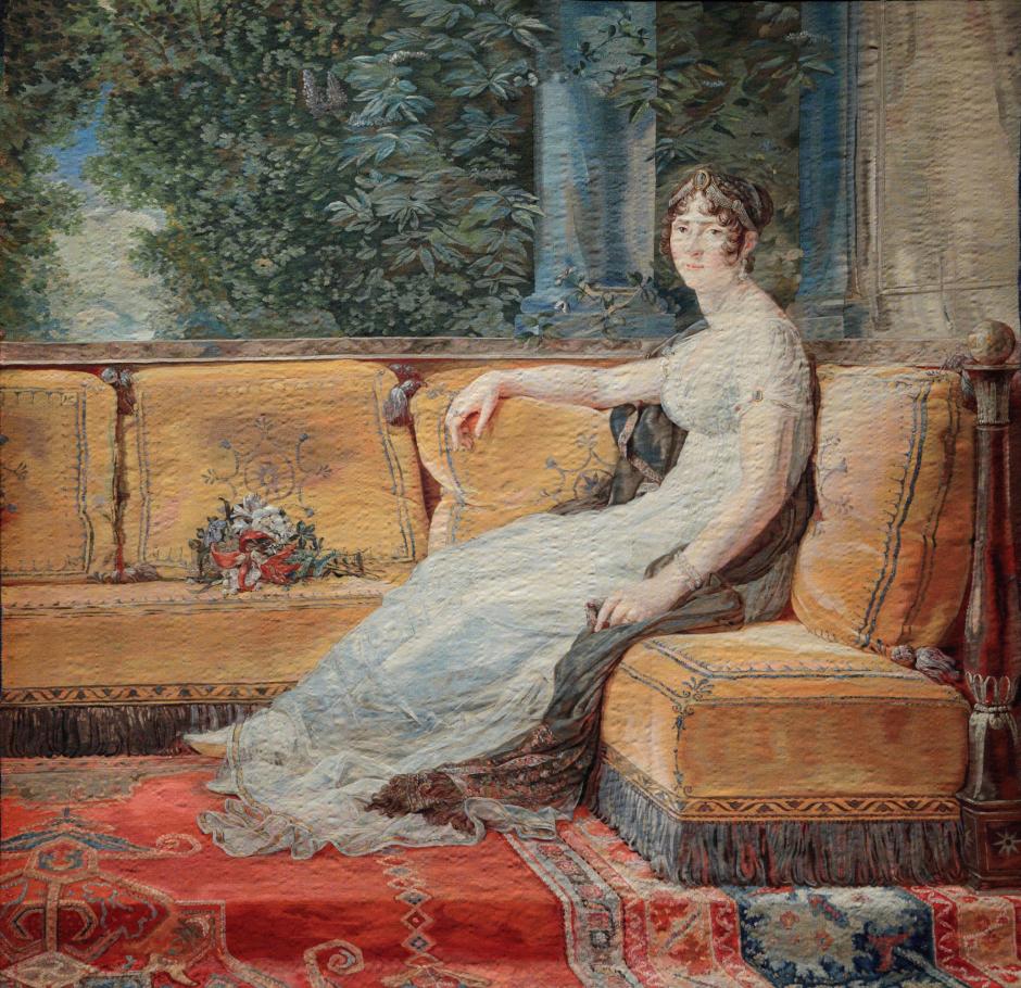 Josephine de Beauharnais, 1763-1814, primera esposa del emperador Napoleón I, en un tapiz de Gobelins expuesto en el museo del Palacio de Malmaison