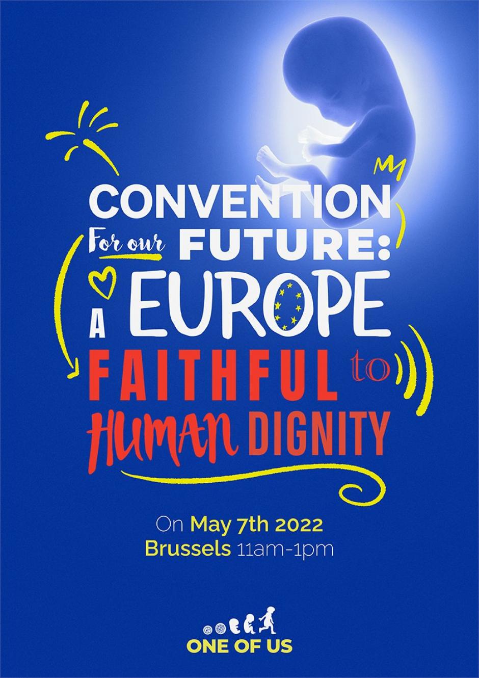 Cartel del acto de NEOS en Bruselas