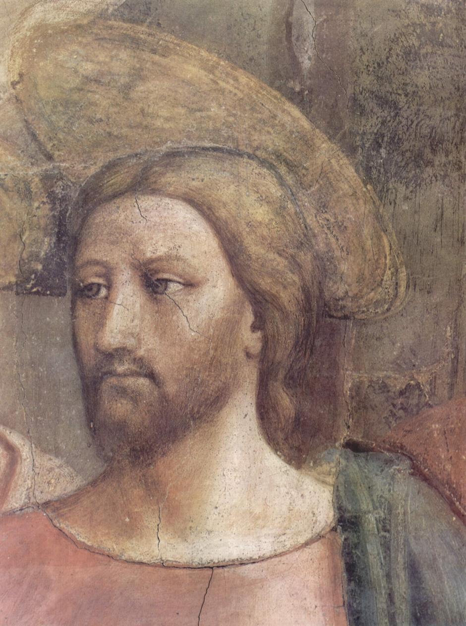 El pago del tributo de Masaccio (1428) es,q uizá una de las representaciones más elocuentes que la iconografía muestra de las características encontradas en el rostro de la sábana santa, el manto que salió de Edesa, fue llevado a Constantinopla, de ahí a Turín