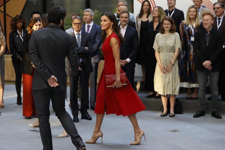 La Reina, a su llegada al foro organizado por Spain Film Commission este lunes