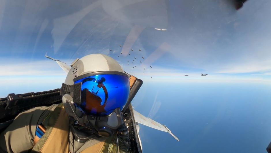 Piloto de un caza F-18 español