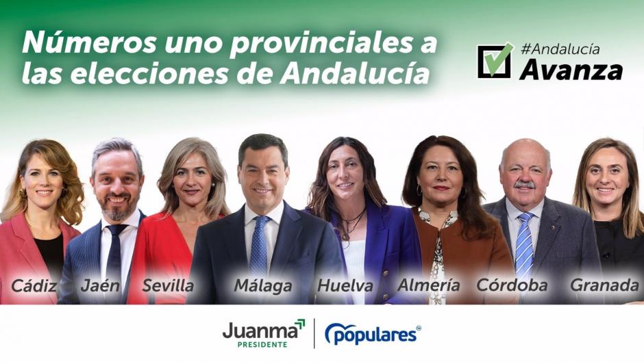 Cabezas de lista del PP-A en las ocho provincias andaluzas para las elecciones del 19 de junio de 2022
ESPAÑA EUROPA ANDALUCÍA POLÍTICA
PP-A