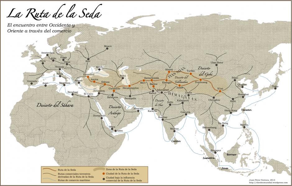 Mapa de la Ruta de la Seda