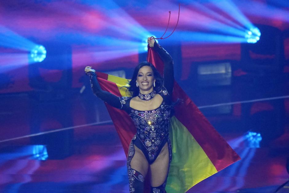 Chanel, cantando 'SloMo' en la Gran Final del Festival de Eurovisión