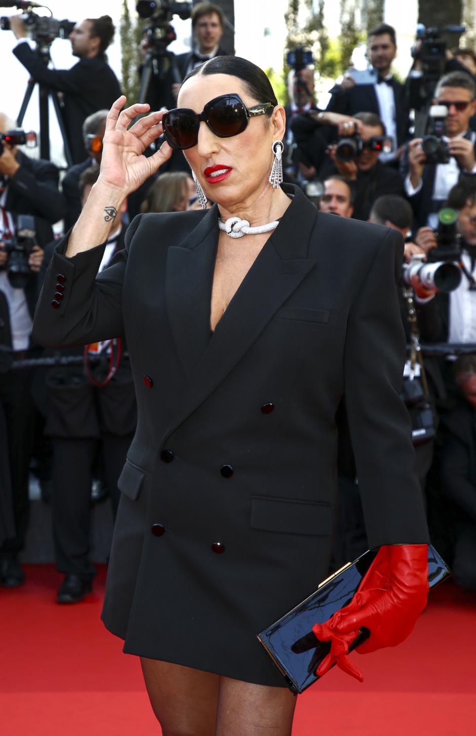 Actress Rossy de Palma at the opening ceremony and the premiere of the film 'Final Cut' at the 75th international film festival, Cannes, southern France, Tuesday, May 17, 2021.