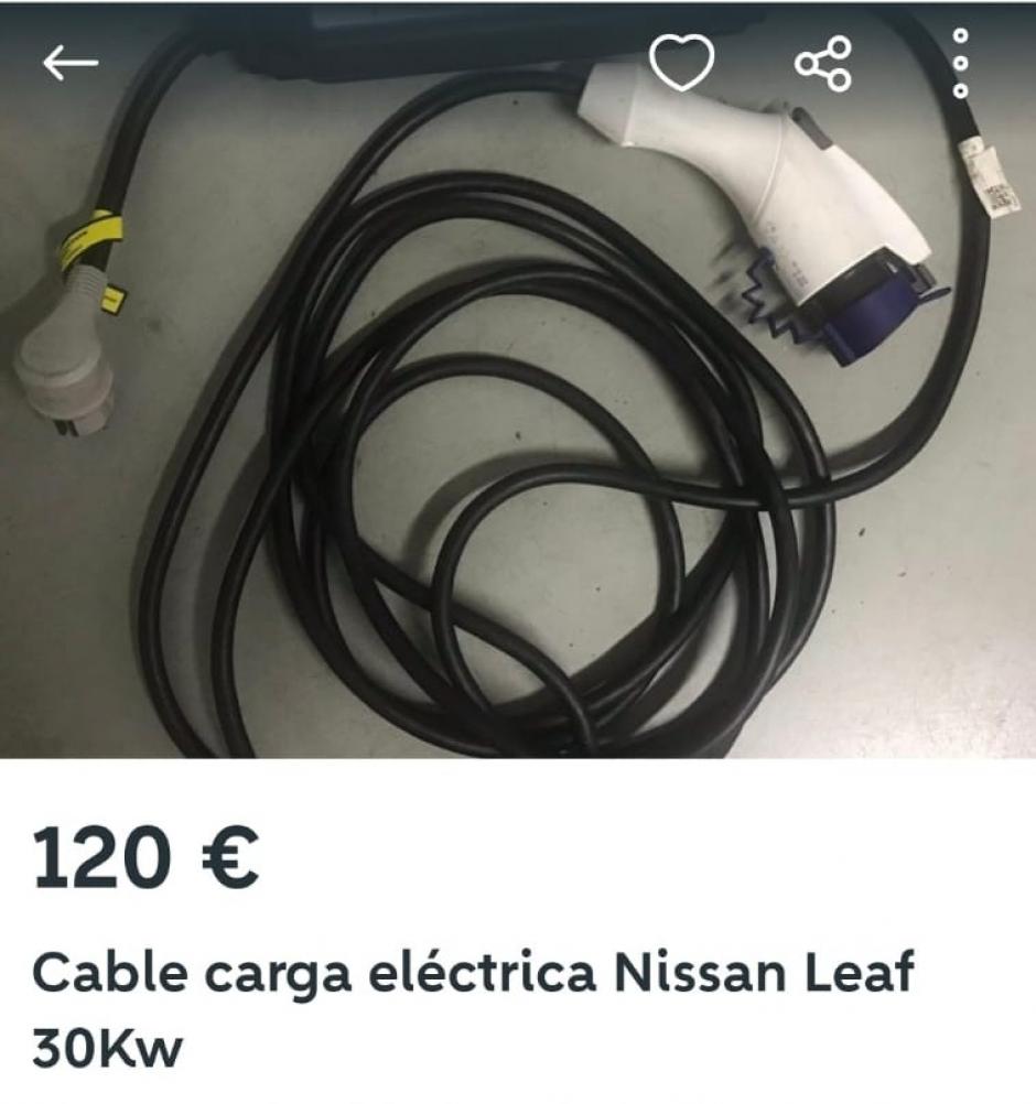 Anuncio de un cable de segundamano a mitad de su precio original