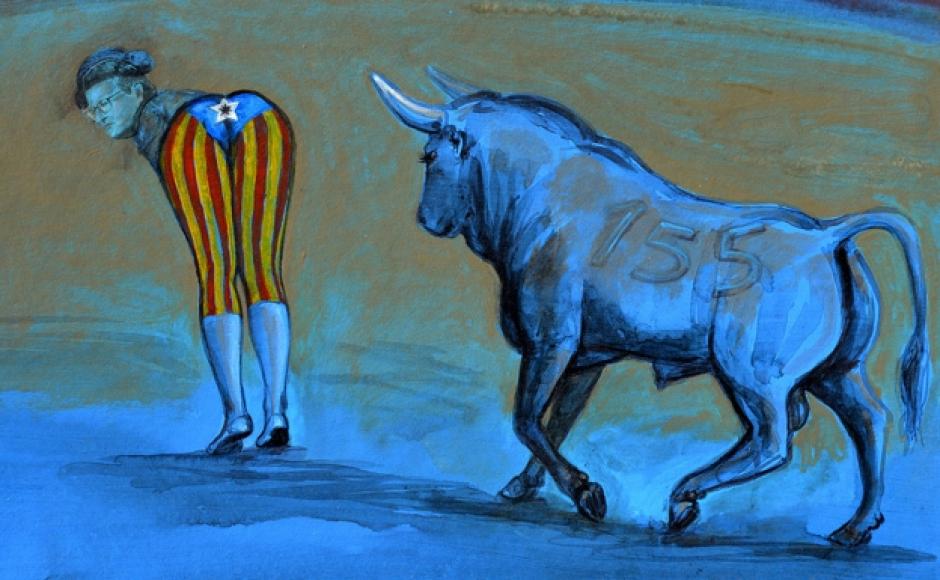 La obra 'Deseando con ahínco la rima. Mártir del toro 155', de Pepe Yagües