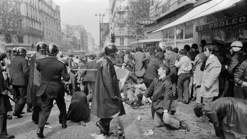 Imagen de las revueltas de Mayo del 68 en París