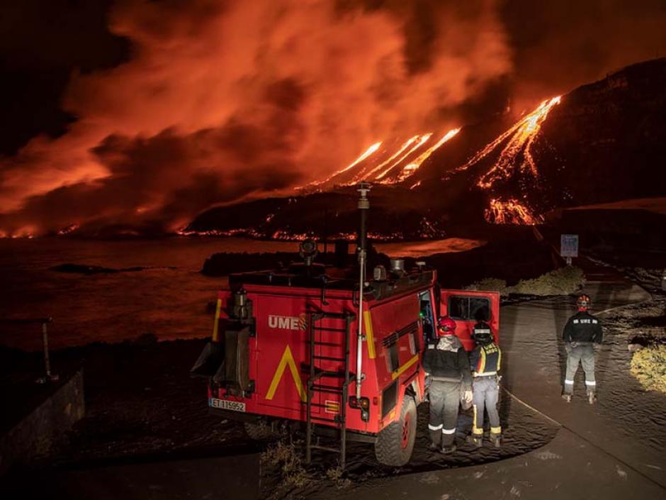 La ayuda del Ejército en el volcán de La Palma ha sido esencial para minimizar la tragedia